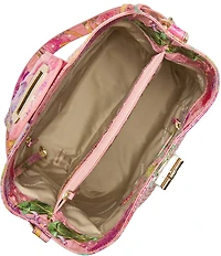 BRAHMIN Anthurium Collection Perennial Celina Contrast Trim Bucket Shoulder Bag