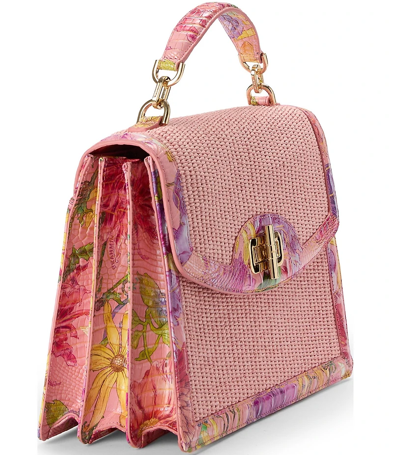 BRAHMIN Anthurium Collection Perennial Hallie Top Handle Satchel Bag