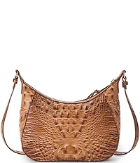 BRAHMIN Anuket Collection Cinnamon Corinne Snake Embossed Studded Crossbody Bag