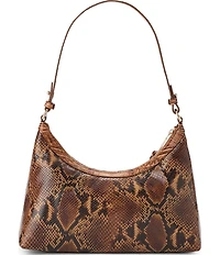 BRAHMIN Anuket Collection Cinnamon Olivia Snake Embossed Studded Shoulder Bag