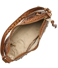 BRAHMIN Anuket Collection Cinnamon Olivia Snake Embossed Studded Shoulder Bag