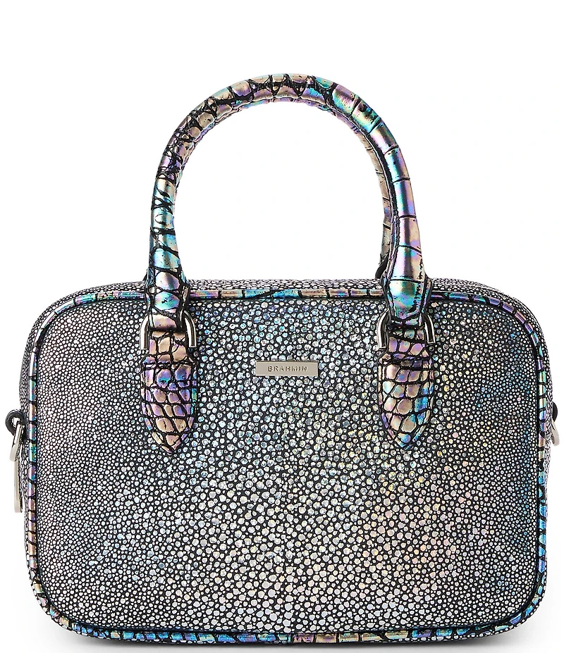 BRAHMIN Ardwell Collection Royal Blue Mara Satchel Bag