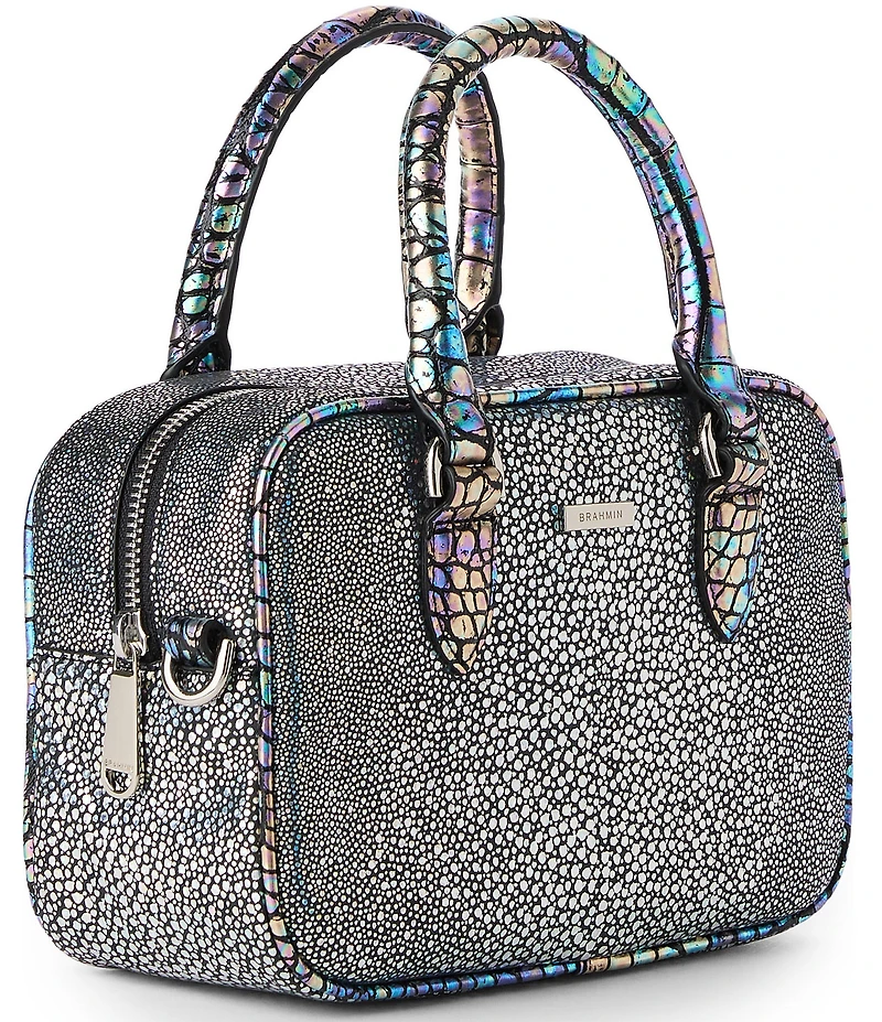 BRAHMIN Ardwell Collection Royal Blue Mara Satchel Bag