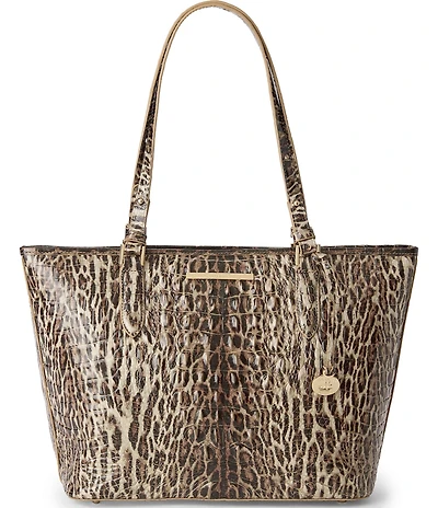 BRAHMIN Asher Melbourne Collection Ocelet Animal Print Medium Tote Bag