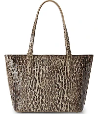 BRAHMIN Asher Melbourne Collection Ocelet Animal Print Medium Tote Bag