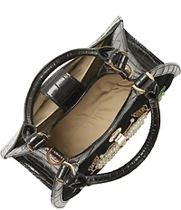 BRAHMIN Attenborough Collection Adrian Velvet Pearl Satchel Bag