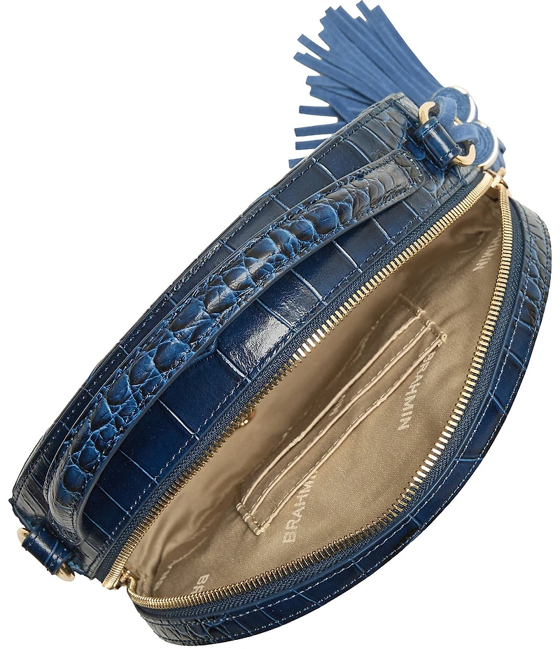 BRAHMIN Holland Lane Floral Embroidered Top Handle Crossbody Bag