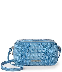 BRAHMIN Aura Blue Melbourne Collection Danica E/W Crossbody Bag