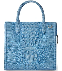 BRAHMIN Aura Blue Melbourne Collectoin Caroline Satchel Bag