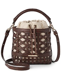 BRAHMIN Bahia Collection Chestnut Mini Amelia Top Handle Crossbody Bag