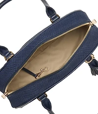 BRAHMIN Belcanto Collection Suede Angie Dome Satchel Bag