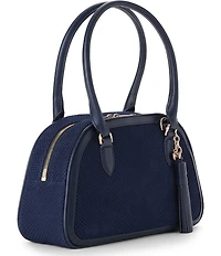 BRAHMIN Belcanto Collection Suede Angie Dome Satchel Bag