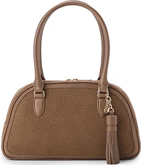 BRAHMIN Belcanto Collection Suede Angie Dome Satchel Bag