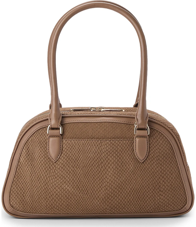 BRAHMIN Belcanto Collection Suede Angie Dome Satchel Bag