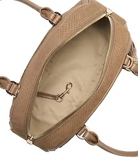 BRAHMIN Belcanto Collection Suede Angie Dome Satchel Bag