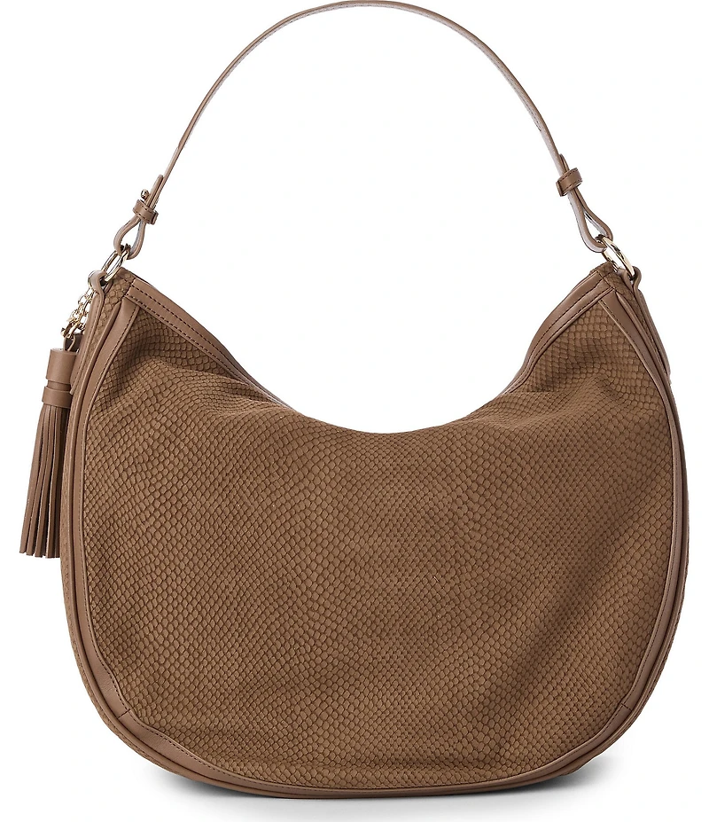 BRAHMIN Belcanto Collection Suede Kathleen Shoulder Bag