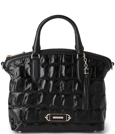 BRAHMIN Black Castle View Duxbury Satchel Bag