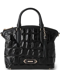 BRAHMIN Black Castle View Duxbury Satchel Bag