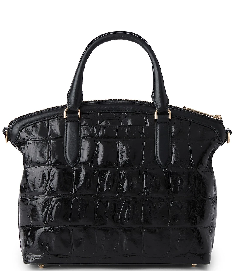BRAHMIN Black Castle View Duxbury Satchel Bag