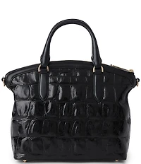 BRAHMIN Black Castle View Duxbury Satchel Bag
