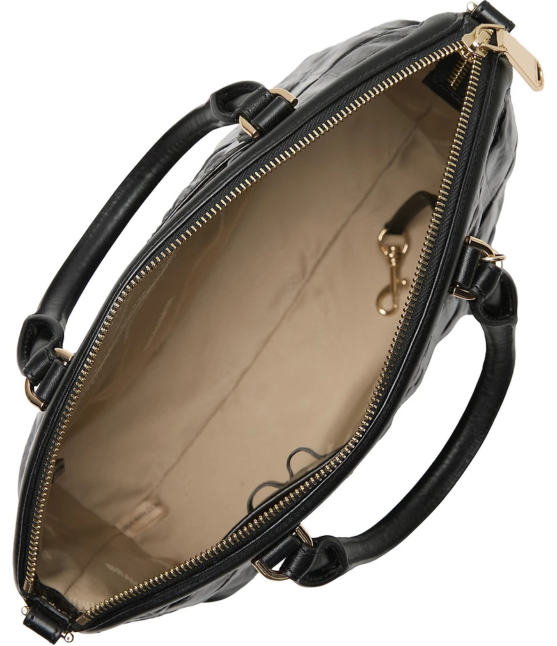 BRAHMIN Black Castle View Duxbury Satchel Bag