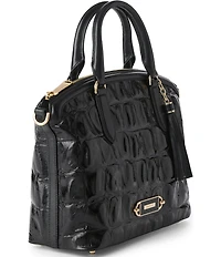 BRAHMIN Black Castle View Duxbury Satchel Bag