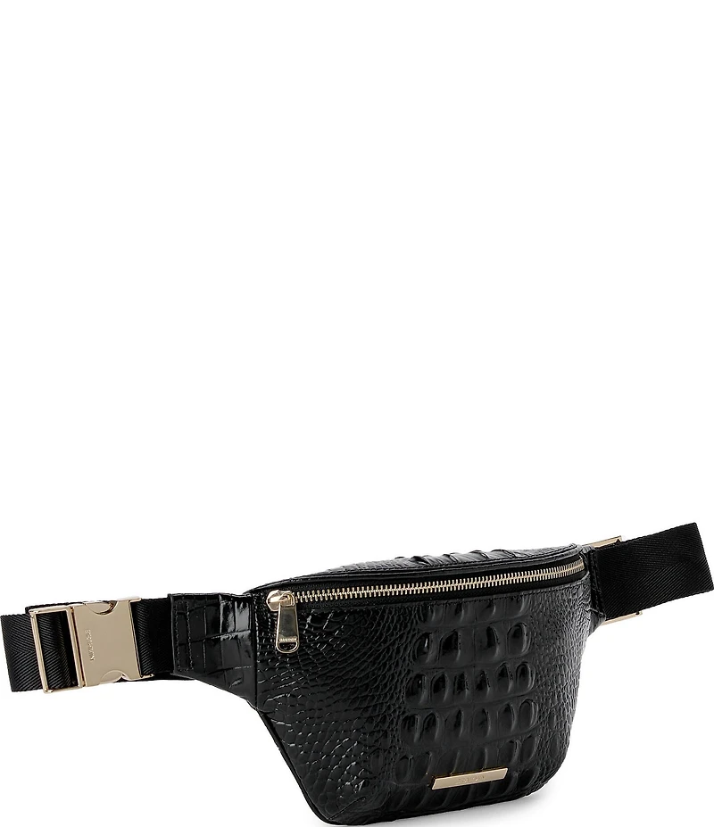 BRAHMIN Black Hollis Compact Belt Bag