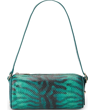 BRAHMIN Blue Mariner Collection Ombre Snake Embossed Billie Shoulder Bag