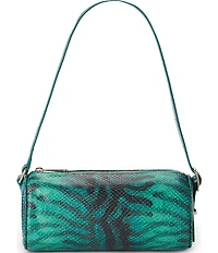 BRAHMIN Blue Mariner Collection Ombre Snake Embossed Billie Shoulder Bag