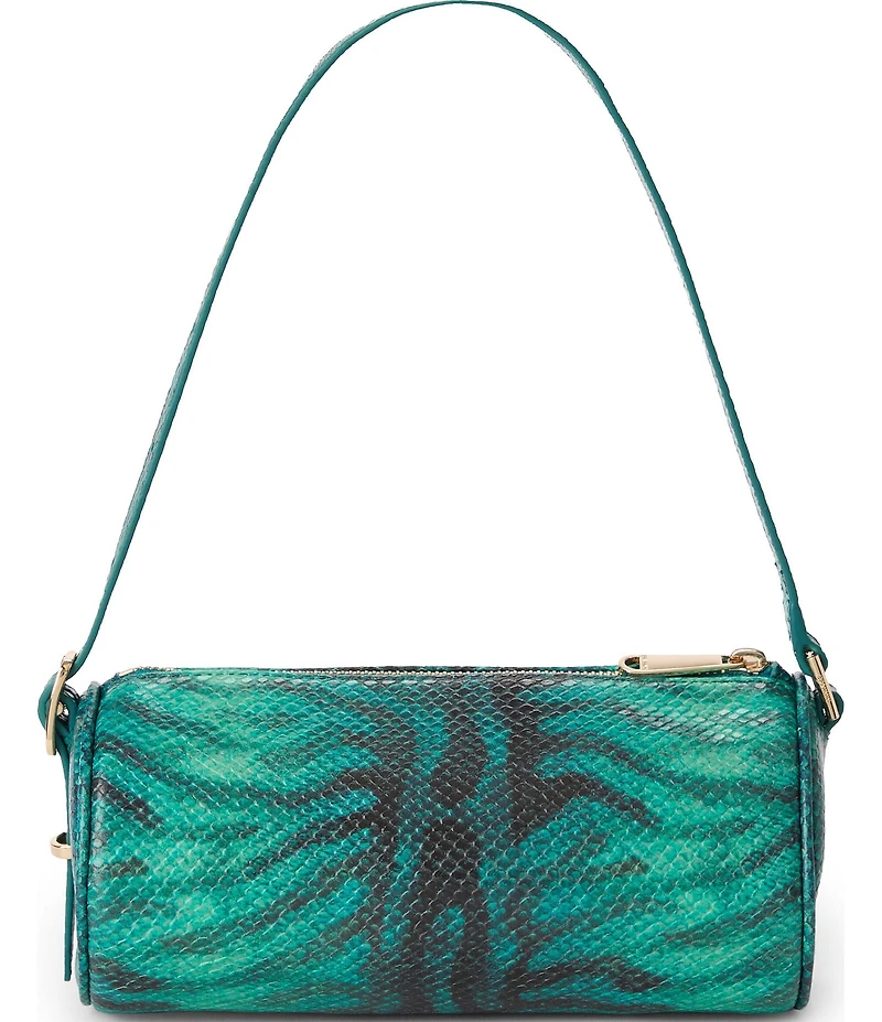BRAHMIN Blue Mariner Collection Ombre Snake Embossed Billie Shoulder Bag
