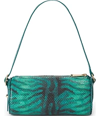 BRAHMIN Blue Mariner Collection Ombre Snake Embossed Billie Shoulder Bag