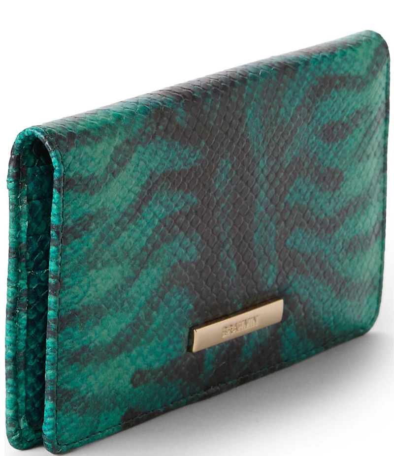 BRAHMIN Blue Mariner Collection Snake Embossed Ady Wallet