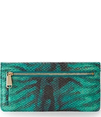 BRAHMIN Blue Mariner Collection Snake Embossed Ady Wallet
