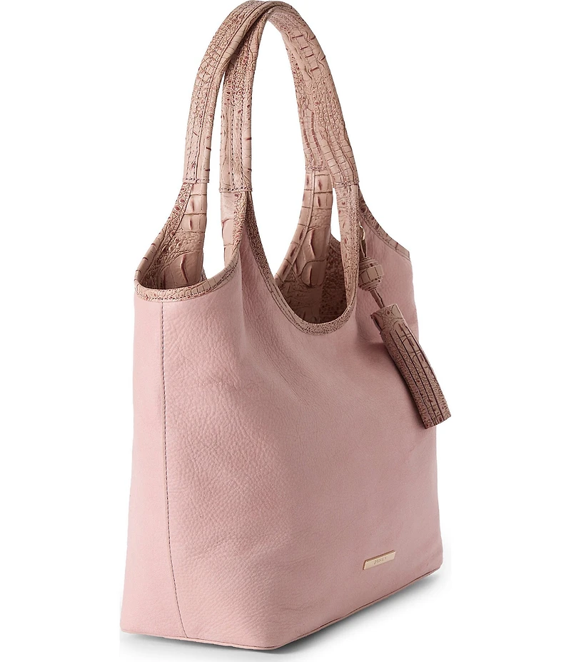 BRAHMIN Adrift Collection Melora Blush Slouchy Tote Bag