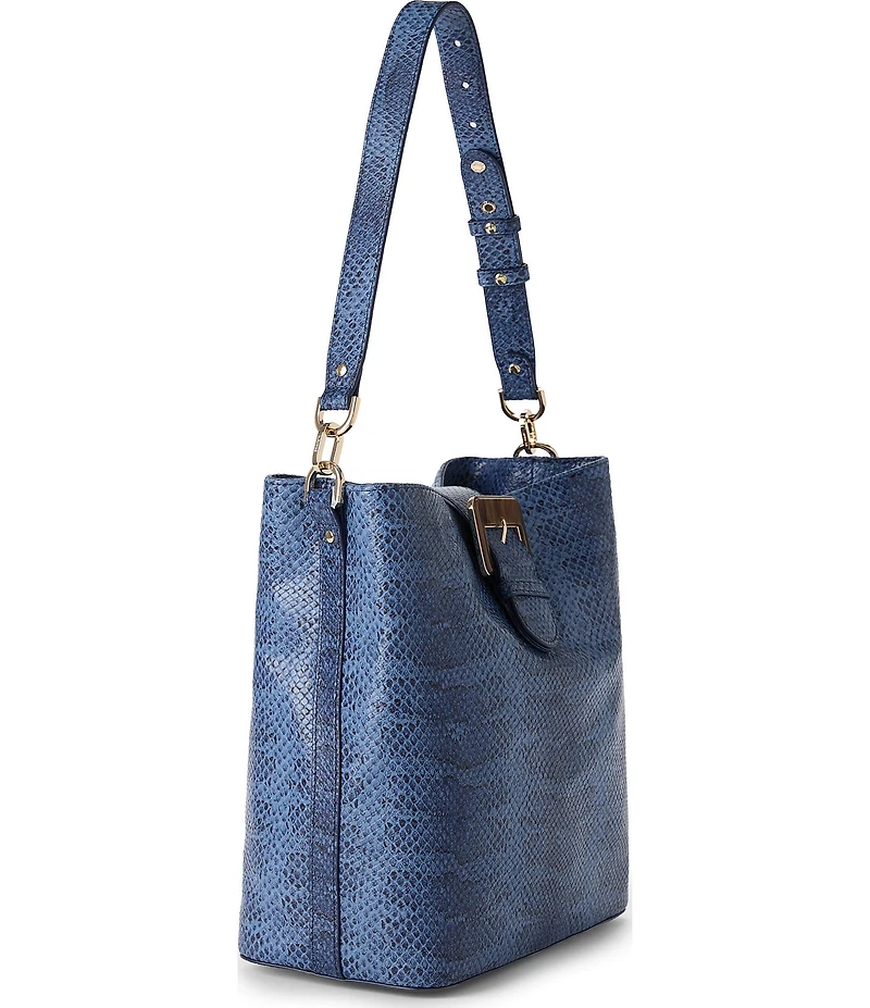 BRAHMIN Bonaire Collection Navy Celina Bucket Bag