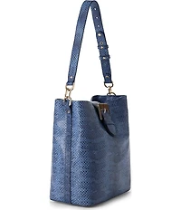 BRAHMIN Bonaire Collection Navy Celina Bucket Bag