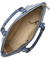 BRAHMIN Bonaire Collection Navy Duxbury Satchel Bag