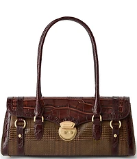 BRAHMIN Brixton Collection Tan Dayan Satchel Bag