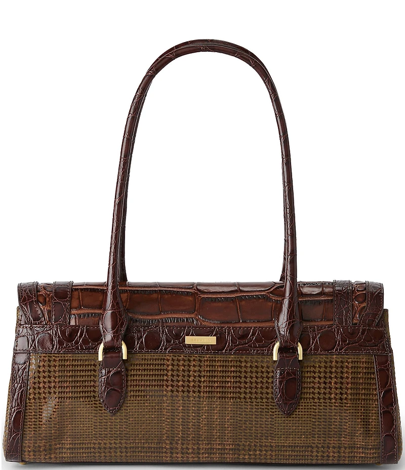 BRAHMIN Brixton Collection Tan Dayan Satchel Bag