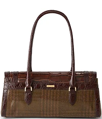 BRAHMIN Brixton Collection Tan Dayan Satchel Bag