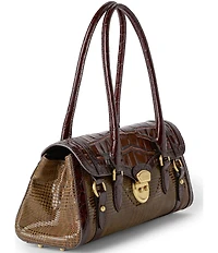 BRAHMIN Brixton Collection Tan Dayan Satchel Bag