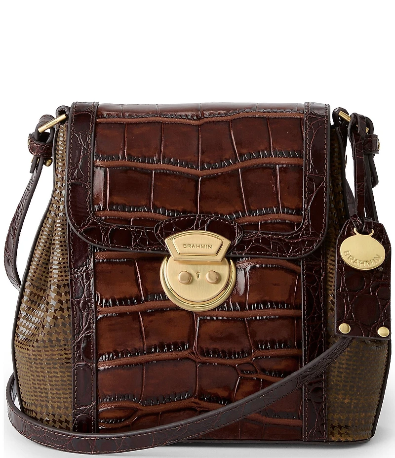 BRAHMIN Brixton Collection Tan Margo Crossbody Bag