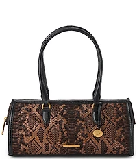 BRAHMIN Captivate Collection Sophia Snake Embossed Satchel Bag