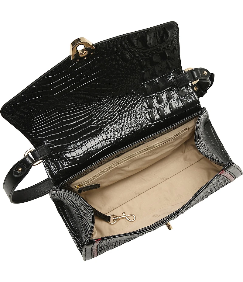BRAHMIN Calgary Collection Lucine Ocelot Animal Print Shoulder Bag