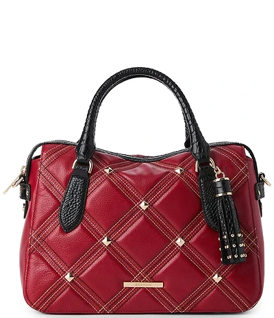 BRAHMIN Camden Collection Red Micaela Satchel Bag
