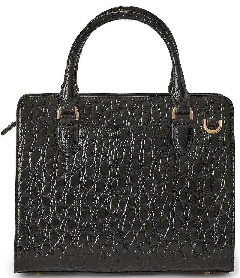BRAHMIN Cami Breckenridge Collection Multi Croc Snake Embossed Satchel Bag