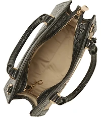 BRAHMIN Cami Breckenridge Collection Multi Croc Snake Embossed Satchel Bag