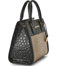 BRAHMIN Cami Breckenridge Collection Multi Croc Snake Embossed Satchel Bag