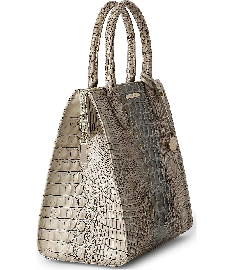BRAHMIN Caroline Fossilized Ombre Melbourne Collection Satchel Bag