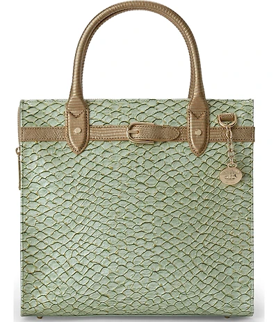 BRAHMIN Caroline Snake Embossed Satchel Bag